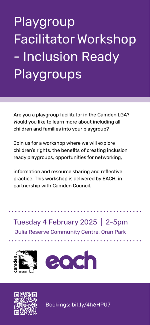 Playgroup Facilitator Workshop Feb 2026